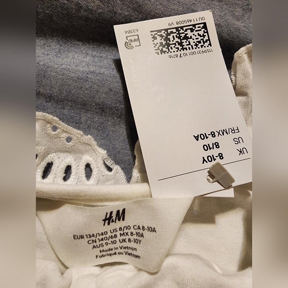 J3 - NWT H&M Girls White Camisole Top 8 10